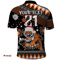 Custom Tigers Rugby Polo Shirt Chirstmas Vibe 2023