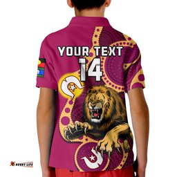 Custom Text And Number Brisbane Lions Football NAIDOC 2023 Polo Shirt For Our Elders Indigenous Art Amazing Aussie