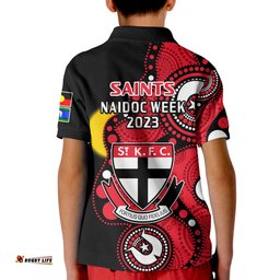 St Kilda Football NAIDOC 2023 Polo Shirt Saints Indigenous For Our Elders Amazing Aussie