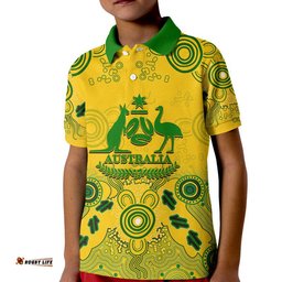 Custom Personalised And Number Australia Soccer Socceroos Polo Shirt Aboriginal Style Amazing Aussie