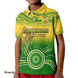Custom Personalised Australia Soccer Socceroos Go Champions Polo Shirt Amazing Aussie
