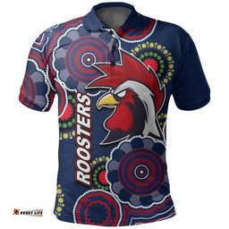 Custom Personalised Rooster Rugby Aboriginal Vibe Polo Shirt Amazing Aussie