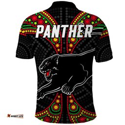Panthers Liquorice Allsorts Rugby Aboriginal Polo Shirt Amazing Aussie