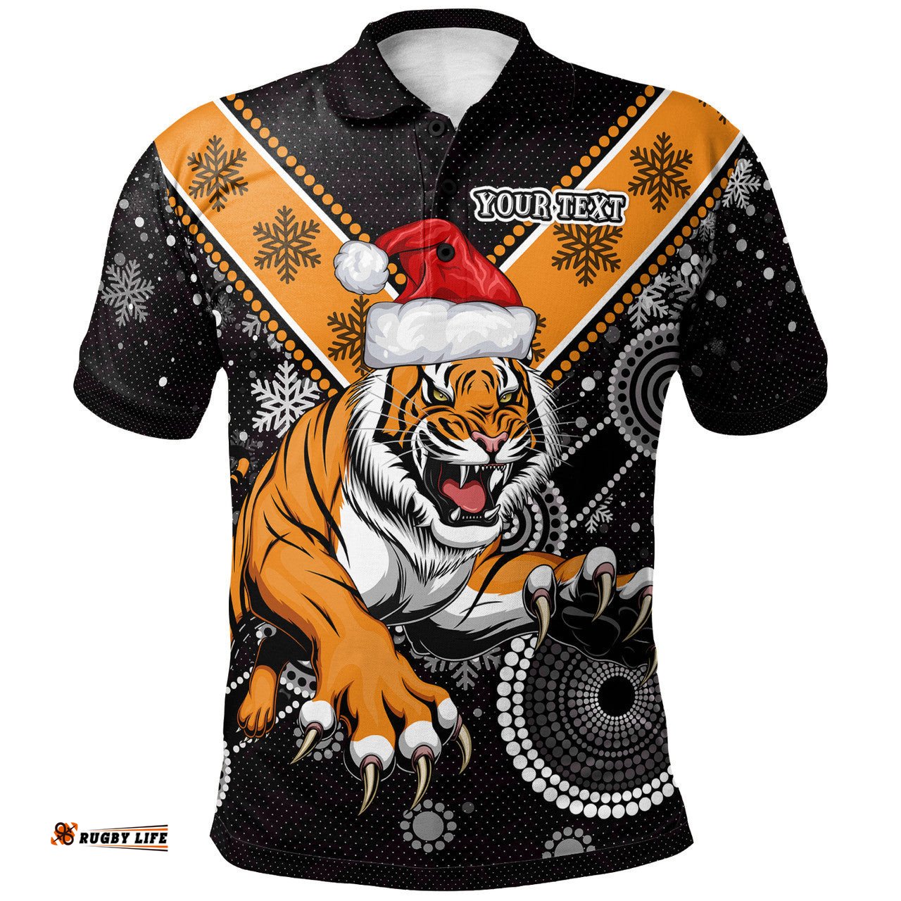 Tigers Christmas Rugby Polo Shirt - Custom Super Tigers Polo Shirt Amazing Aussie