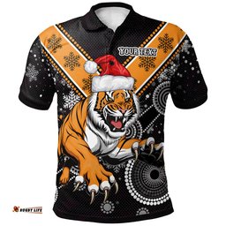 Tigers Christmas Rugby Polo Shirt - Custom Super Tigers Polo Shirt Amazing Aussie