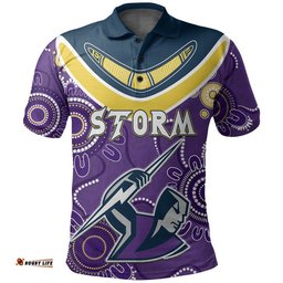 Custom Personalised Go Storm Rugby Aboriginal Boomerang Polo Shirt Jersey  Amazing Aussie