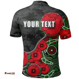Custom Personalised Anzac Day NRL-Rabbitohs Army Mix Aboriginal Polo Shirt No.2 Amazing Aussie