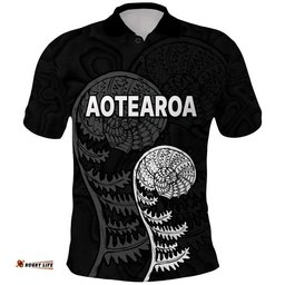 Custom Personalised Aotearoa Silver Fern Polo Shirt Amazing Aussie