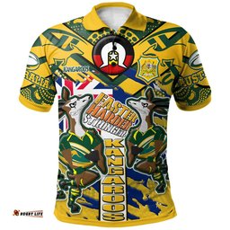 Australia National Rugby League Team Polo Shirt - Custom "Faster, Harder, Stronger" Kangaroos Squad Aboriginal Pride Polo Shirt Amazing Aussie