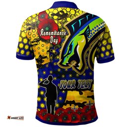 Eels Rugby Polo Shirt - Custom Eels Remembrance Day And Poppies Polo Shirt Amazing Aussie
