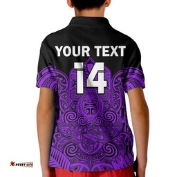 Custom Text And Number New Zealand Tiki Rugby Polo Shirt NZ Maori Koru Pattern Ver.04 Amazing Aussie