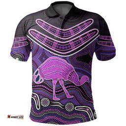 Custom Personalised Emu Aboriginal Boomerang Polo Shirt No.5 Amazing Aussie
