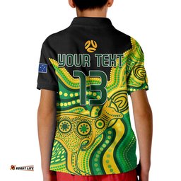 Custom Text and Number Australia Soccer Polo Shirt World Cup Football 2022 Socceroos We Are Champions Amazing Aussie