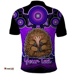Personalised Australia Virgo Echidna Zodiac Polo Shirt Auz Astrology Aboriginal - Purple