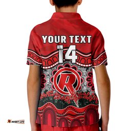 Custom Text And Number Renegades Cricket ANZAC Polo Shirt Melbourne Poppy Aboriginal Camouflage Amazing Aussie