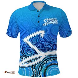 Custom Personalised Adelaide Strikers Indigenous Aboriginal Arts Polo Shirt Amazing Aussie