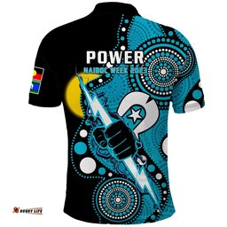 Port Adelaide Football NAIDOC 2023 Polo Shirt For Our Elders Indigenous Art Amazing Aussie