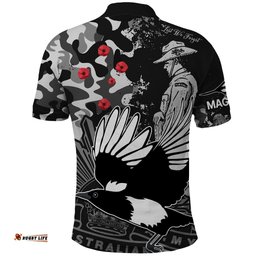 AFL ANZAC 2023 Magpies Polo Shirt Camouflage