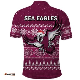 Sea Eagles Rugby Polo Shirt Indigenous Silvertails Merry Christmas Amazing Aussie