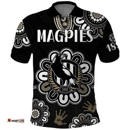 Custom Personalised AFL Collingwood Magpies Football Magpies 1892 Polo Shirt Amazing Aussie