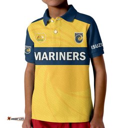 Custom Personalised Central Coast Mariners Soccer Polo Shirt Amazing Aussie