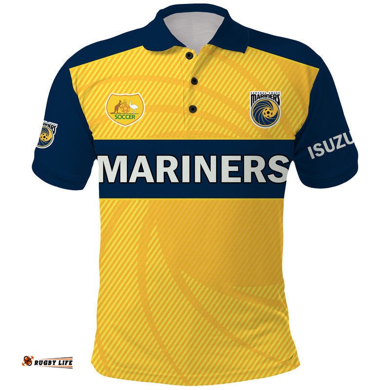 Custom Personalised Central Coast Mariners Soccer Polo Shirt Amazing Aussie