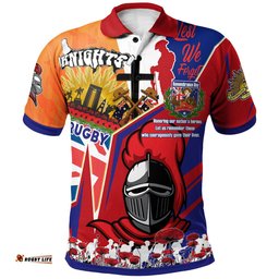Knights Rugby Polo Shirt - Custom Remembrance Knights Anzac Quote With Poppy And Rosemary Polo Shirt Amazing Aussie
