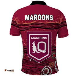 QLD Maroons Rugby Polo Shirt Indigenous Amazing Aussie
