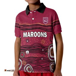 QLD Maroons Rugby Polo Shirt Indigenous Amazing Aussie