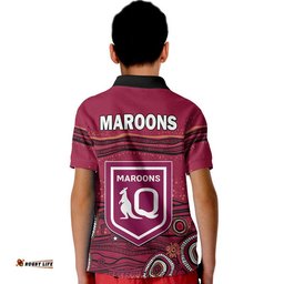 QLD Maroons Rugby Polo Shirt Indigenous Amazing Aussie