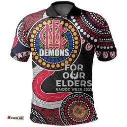 Demons Rugby Polo Shirt NAIDOC 2023 Aboriginal Amazing Aussie