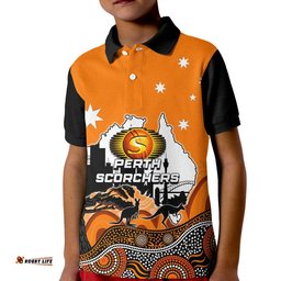 Custom Personalised And Number Happy Australia Day- Perth Scorchers Polo Shirt Amazing Aussie