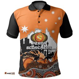 Custom Personalised And Number Happy Australia Day- Perth Scorchers Polo Shirt Amazing Aussie