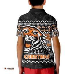Wests Tigers Aboriginal Christmas Vibe Black Version Polo Shirt Amazing Aussie