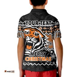 Custom Personalised Wests Tigers Aboriginal Christmas Vibe Black Version Polo Shirt Amazing Aussie
