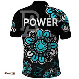 AFL Port Adelaide Power 1870 Aboriginal Polo Shirt Amazing Aussie