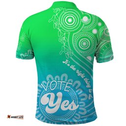 Australia Walk For Yes Polo Shirt Indigenous Voice 2023 Aboriginal Green Vibe