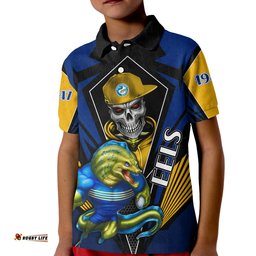 Custom Personalised Eels Rugby Polo Shirt Mascot Parramatta Since 1947 Cool Skull Amazing Aussie