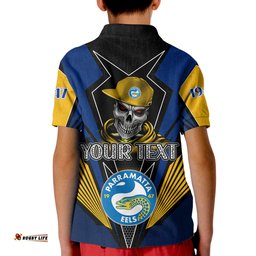 Custom Personalised Eels Rugby Polo Shirt Mascot Parramatta Since 1947 Cool Skull Amazing Aussie