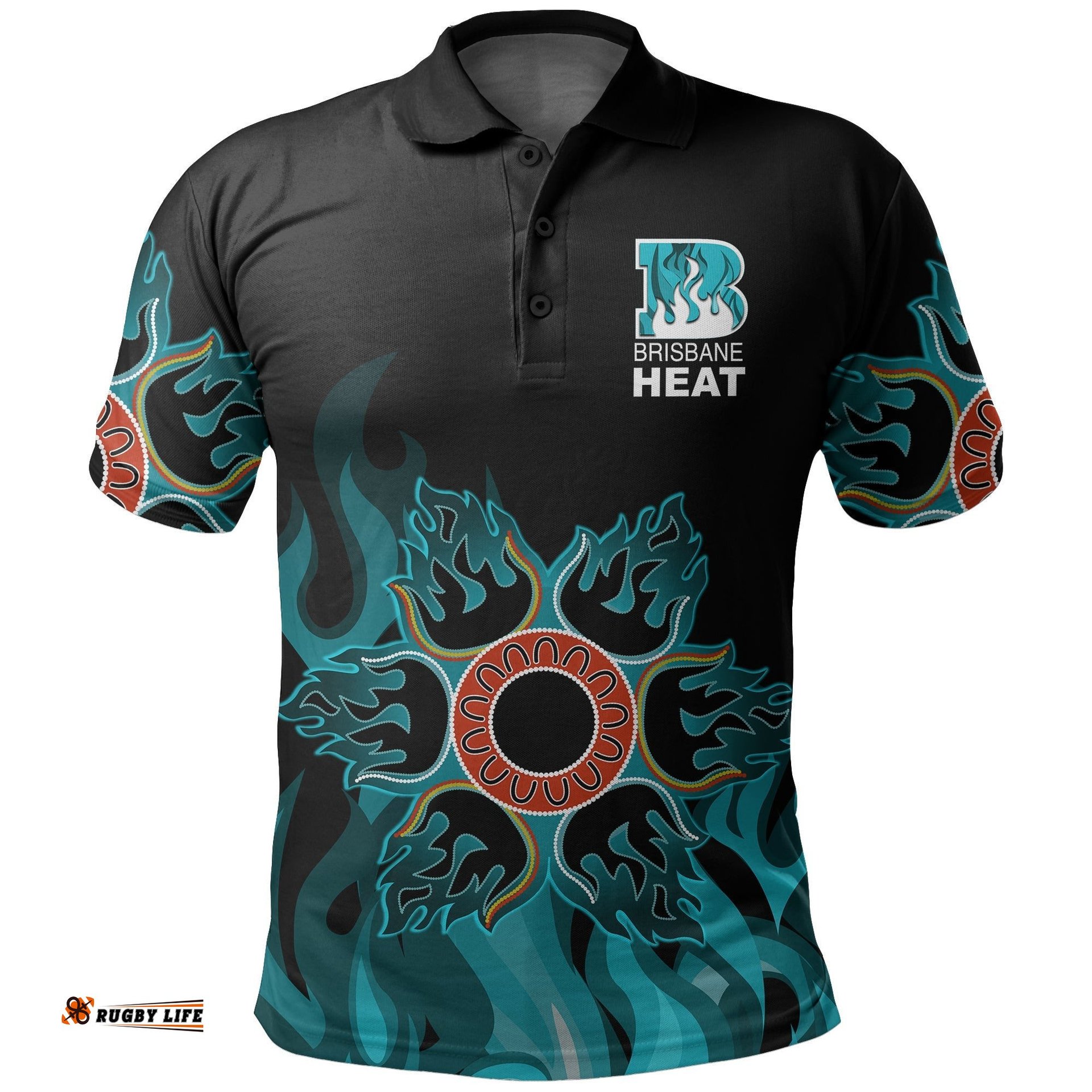 Custom Personalised And Number Brisbane Heat Polo Shirt Cricket Simple Style Amazing Aussie