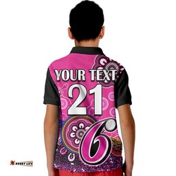 Custom Personalised Sydney Sixers Polo Shirt Cricket Indigenous Aboriginal Lizard Version Amazing Aussie