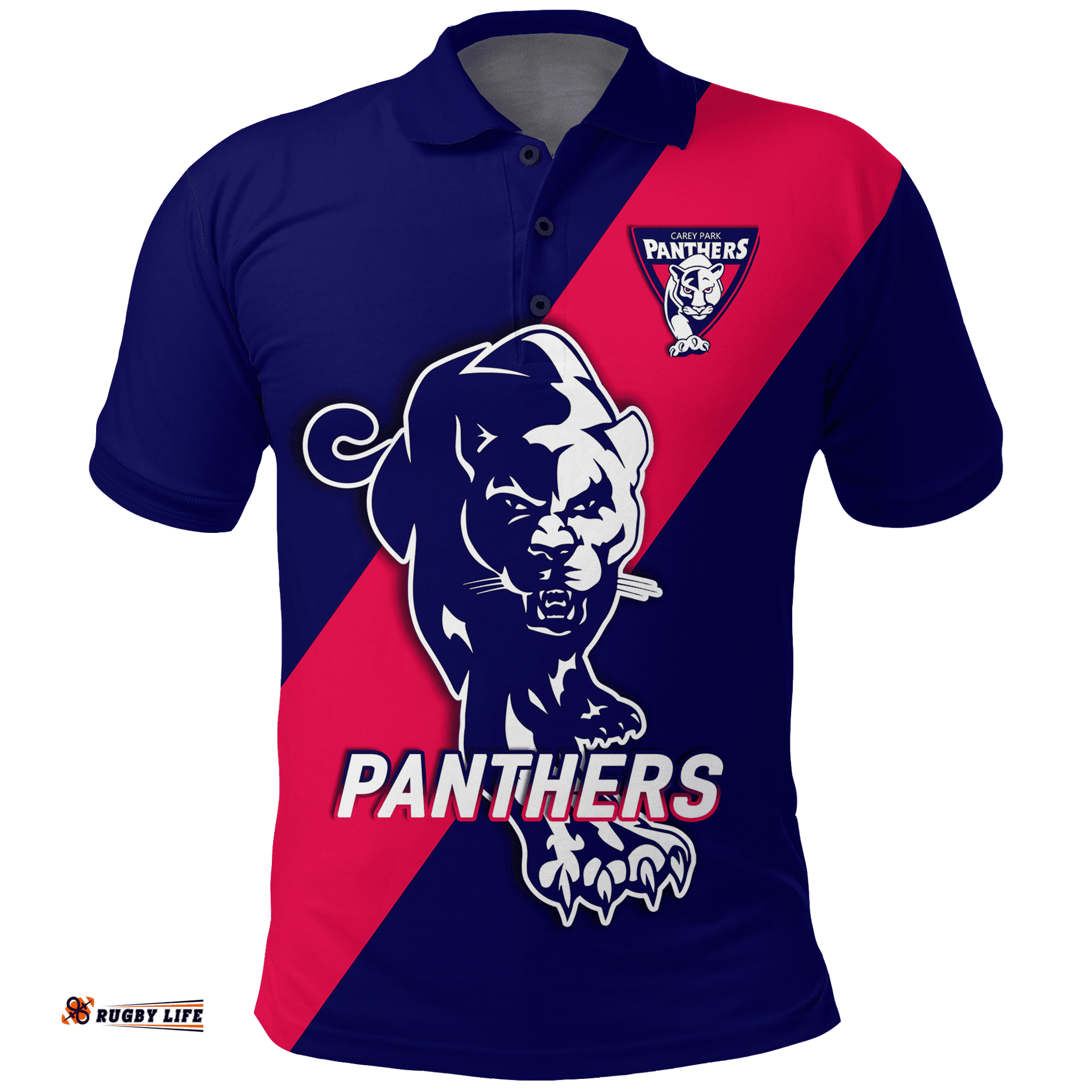 Custom Personalised Panthers Carey Park Football 2022 Polo Shirt