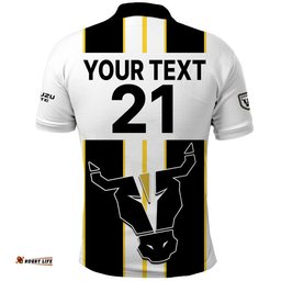 Custom Personalised Macarthur Soccer Polo Shirt Bulls Mascot Amazing Aussie