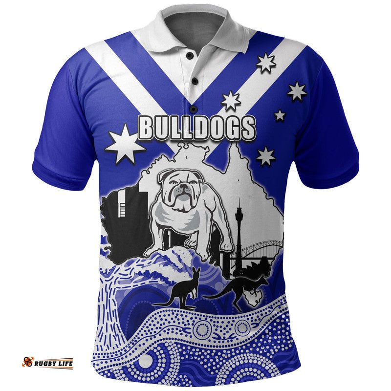 Custom Personalised Bulldogs Rugby Polo Shirt Australia Day Style Amazing Aussie