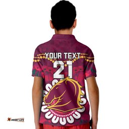 Custom Personalised Broncos Rugby ANZAC Polo Shirt Camouflage Poppy Amazing Aussie