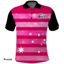 Sydney Sixers Cricket Polo Shirt Galaxy Star Simple Ver.02 Amazing Aussie