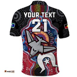 Custom Personalised Bombers Football NAIDOC Week Polo Shirt Indigenous Amazing Aussie