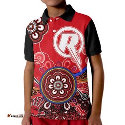 Melbourne Renegades Polo Shirt Cricket Indigenous Aboriginal Lizard Version Amazing Aussie