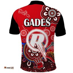 Melbourne Renegades Polo Shirt Cricket Indigenous Aboriginal Lizard Version Amazing Aussie