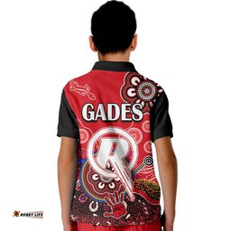 Melbourne Renegades Polo Shirt Cricket Indigenous Aboriginal Lizard Version Amazing Aussie
